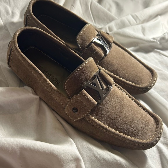 Louis Vuitton Suede Driving Shoes, Size 9, Tan - Picture 6 of 7